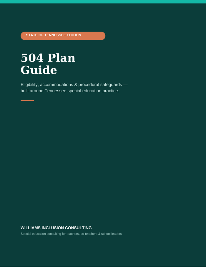Cover of the 504 Plan Guide