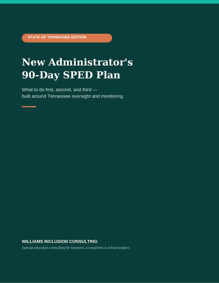 Cover of the New Administrator's 90-Day SPED Plan
