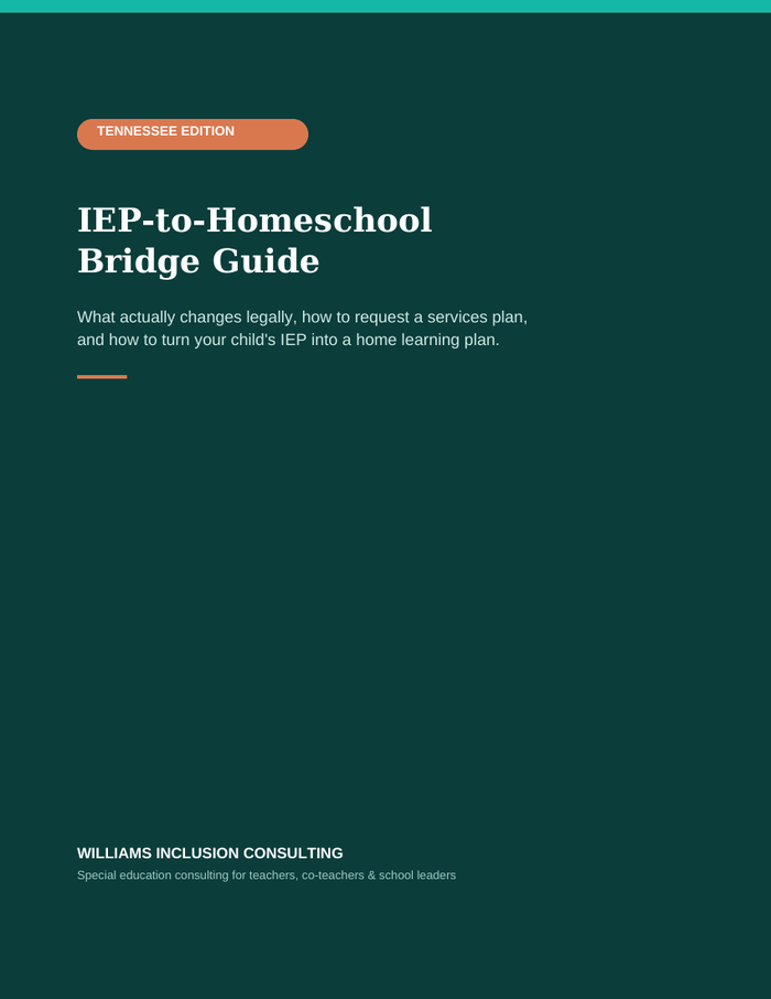 Cover of the IEP-to-Homeschool Bridge Guide